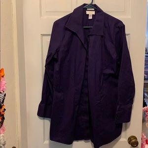 Chico’s long sleeves purple button down